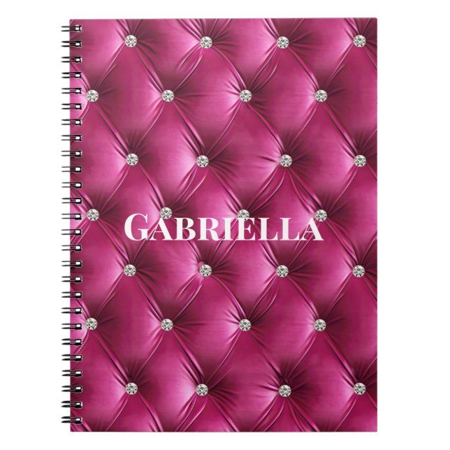 Luxus Glam Pink Imitate Velvet Notizblock (Vorderseite)