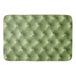 Luxus Glam Sage Green Imitats Velvet Badematte