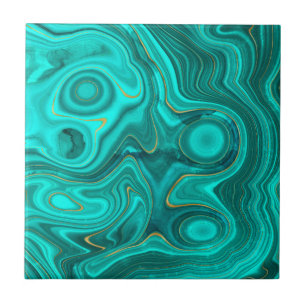Luxus Glam Turquoise Abstraktes Muster Fliese