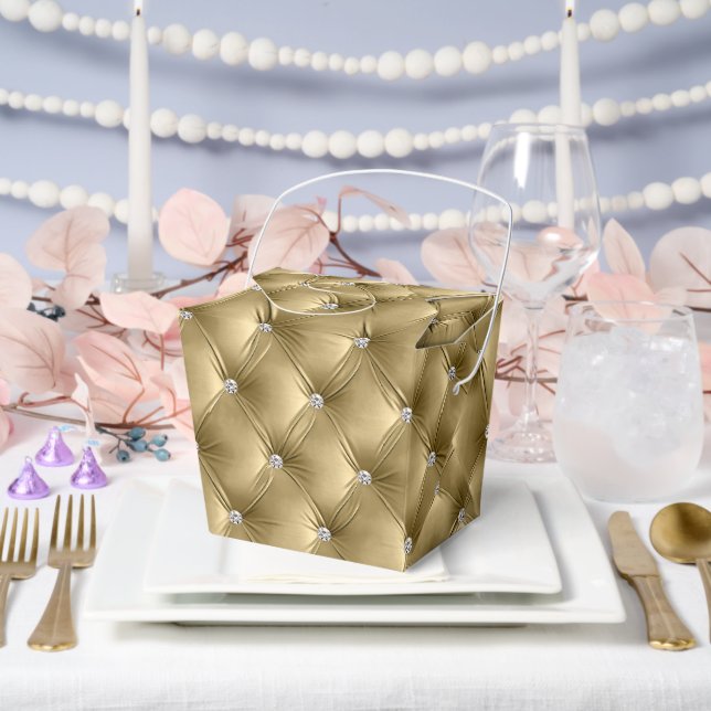 Luxus Glam Warm Gold Imitate Velvet Geschenkschachtel (Hochzeit)