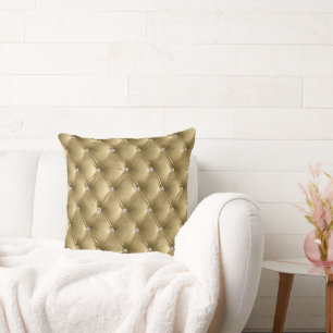 Luxus Glam Warm Gold Rot Imitate Velvet Kissen