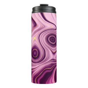 Luxus-Glamour-Helllila Farbiger Abstrakter Muster Thermosbecher
