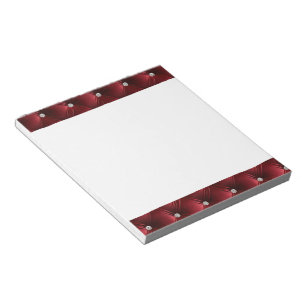 Luxus-Glamour-Mädchen-Rot-Faux-Velvet  Notizblock