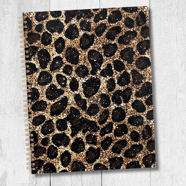 Luxus Glitter Gold Braun Schwarz Leopard Muster Planer (Von Creator hochgeladen)