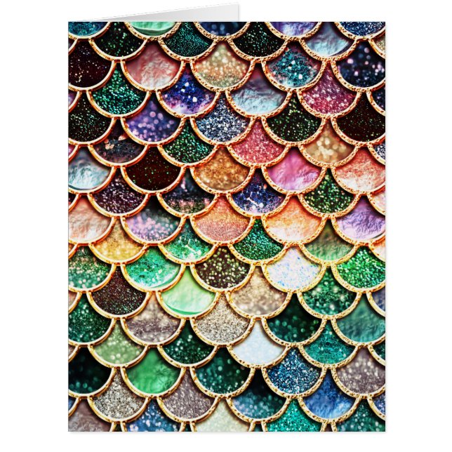 Luxus-Glitzer Mermaid Scales - Multicolor (Vorderseite)