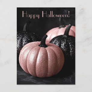 Luxus Glitzer Pumpkins Halloween Grußkarte Postkarte