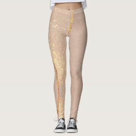 Luxus Glitzer Rose Gold Leggings