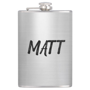 Luxus Glossy Metalic Grauer Hip Flask für Männer Flachmann