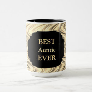 Luxus Gold "Best Auntie Ever" Design Tasse
