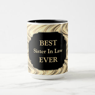 Luxus Gold "Best Sister in Law Ever"-Design Tasse