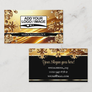 Luxus Gold Black Deluxe Golden mit Logo Visitenkarte