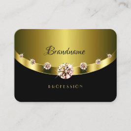 Luxus Gold Black Sparkling Diamonds Beruflich Visitenkarte
