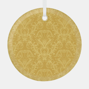 Luxus-Gold-Blumenmuster: Nahtlose Tapete Ornament Aus Glas
