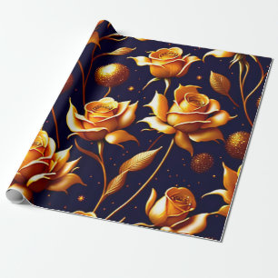 Luxus Gold Boho Rose Moderne Kollektion Geschenkpapier