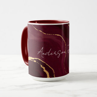 Luxus Gold Burgund Modern Collection Tasse