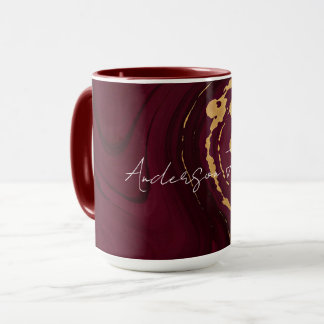 Luxus Gold Burgund Popular Collection Tasse