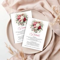 Luxus-Gold-Burgunder-Blumen-Hochzeitsdetails