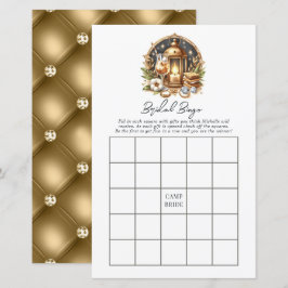 Luxus Gold Camp Bride Bachelorette Bingo Spiel