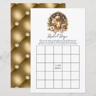 Luxus Gold Camp Bride Bachelorette Bingo Spiel