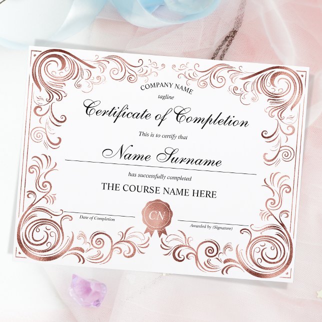 Luxus Gold Certificate of Completion Award Course (Von Creator hochgeladen)