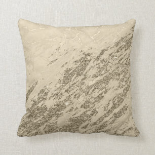 Luxus Gold Champagner Glitzer Marmor Baumwolle Kissen