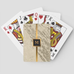 Luxus Gold Champagner Glitzer Marmor Spielkarten