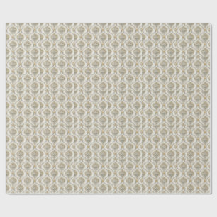 Luxus-Gold-Damask nahtloses florales Designmuster Geschenkpapier