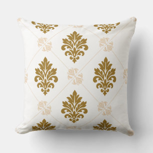 Luxus-Gold-Damask nahtloses Muster Grafik Kissen