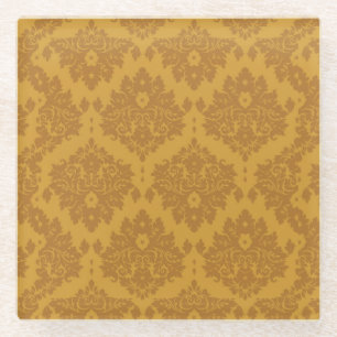 Luxus-Gold-Damaskus Glasuntersetzer
