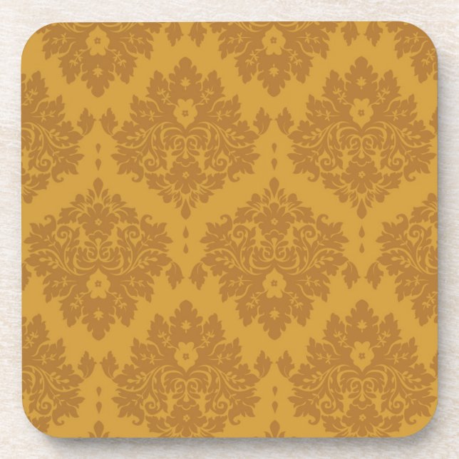 Luxus-Gold-Damaskus Untersetzer (Vorderseite)