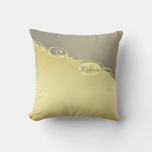 Luxus Gold dekoriert auf Gold und Silber, Monogram Kissen