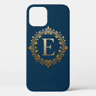 👑 Luxus Gold E Monogram Elegant Glitzer Initiale Case-Mate iPhone Hülle