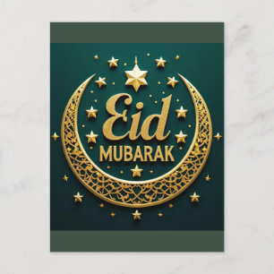 Luxus Gold Eid Mubarak Postkarte