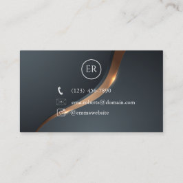 Luxus Gold Elegante Visitenkarte | Modern Minimali