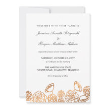 Luxus Gold Foil Floral Moderne Hochzeit