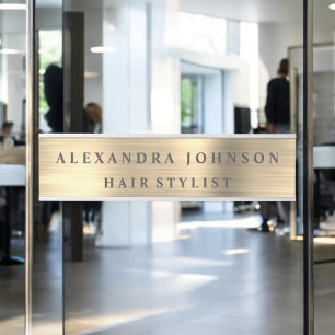 Luxus Gold Foil Modernes Business Türschild