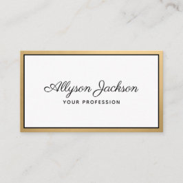 Luxus Gold Foil Script Visitenkarte