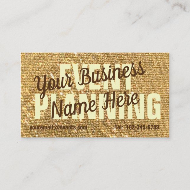 Luxus Gold Frost Glitzer Moderne Girly Visitenkarte (Vorderseite)