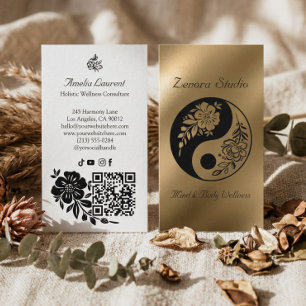 Luxus Gold Ganzheitliches Yin Yang Spirituelles Wo Visitenkarte