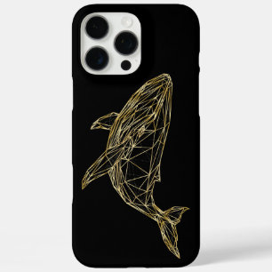 Luxus-Gold-Geometrie-Wal iPhone 16 Pro Max Hülle