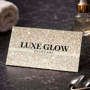 Luxus Gold Glitter Esthetikerin MinimalistIN Visitenkarte