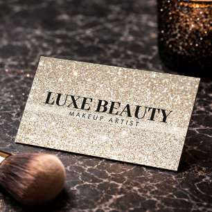 Luxus Gold Glitter Makeup Artist Minimalist Visitenkarte