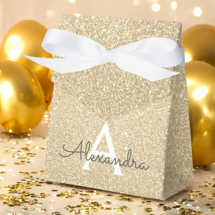 Luxus-Gold-Glitter- und Glanz-Monogramm Geschenkschachtel