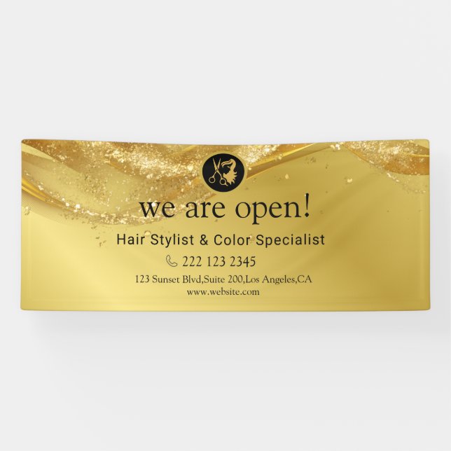 Luxus Gold Glitzer Banner (Horizontal)