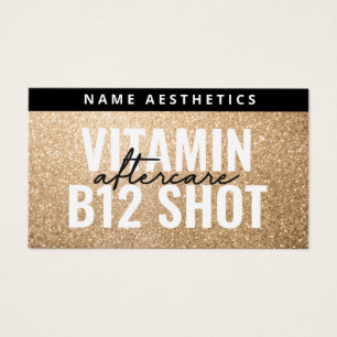 Luxus Gold Glitzer Dermal Filler Aftercare Card