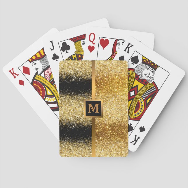 Luxus Gold Glitzer Fahrradkarten Spielkarten (Rückseite)