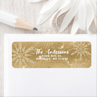 Luxus Gold Glitzer Snowflake Diamond