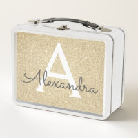 Luxus Gold Glitzer & Sparkle Monogram