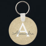 Luxus Gold Glitzer & Sparkle Monogram Schlüsselanhänger<br><div class="desc">Luxuriöse Gold Imitate Glitzer und Sparkle Elegant Key Kette. Diese Schlüsselanhänger können auf Ihren Vor- und Vornamen angepasst werden und sind ein perfektes Brautparty-,  Junggeselinnen-Abschied- oder Geburtstagsgeschenk.</div>