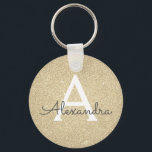 Luxus Gold Glitzer & Sparkle Monogram Schlüsselanhänger<br><div class="desc">Luxuriöse Gold Imitate Glitzer und Sparkle Elegant Key Kette. Diese Schlüsselanhänger können auf Ihren Vor- und Vornamen angepasst werden und sind ein perfektes Brautparty-,  Junggeselinnen-Abschied- oder Geburtstagsgeschenk.</div>